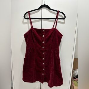 Burgundy Corduroy Dress